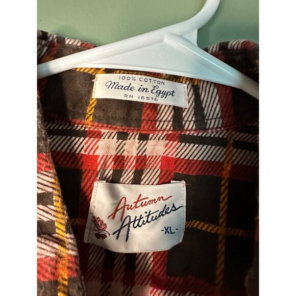 Autumn Attitudes XL Men’s Flannel Shirt Cotton Long Sleeve Fall Casual Preppy - Picture 5 of 7